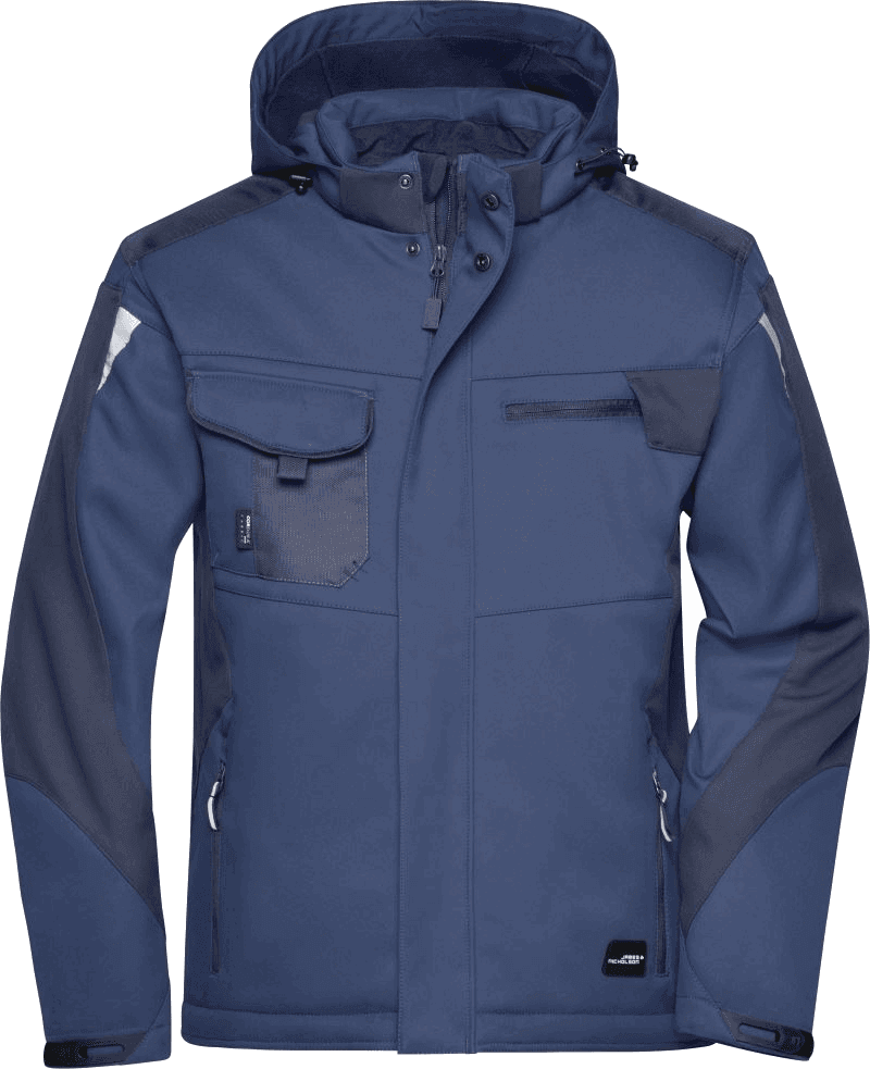 James & Nicholson JN824 podstavljena softshell jakna u tamnoplavoj boji