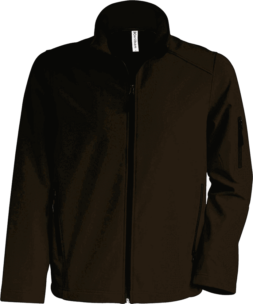 Kariban KA413 softshell jakna u čokoladno smeđoj boji, bez kapuljače