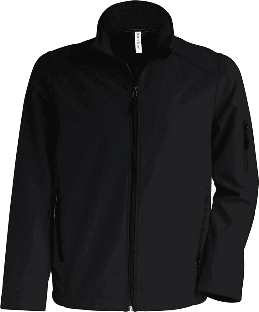 Kariban KA413 softshell jakna u crnoj boji, bez kapuljače
