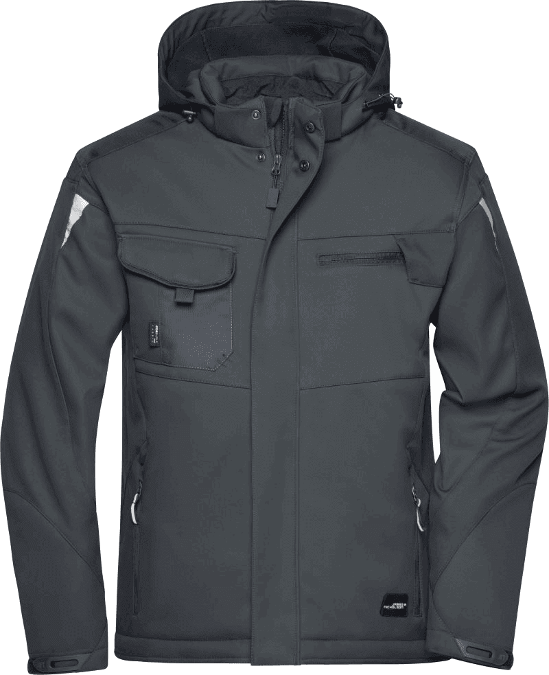 James & Nicholson JN824 podstavljena softshell jakna u karbon sivoj boji